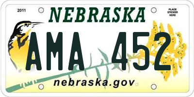 NE license plate AMA452