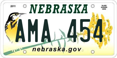NE license plate AMA454