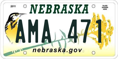 NE license plate AMA471
