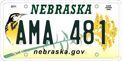 NE license plate AMA481