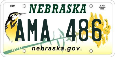 NE license plate AMA486