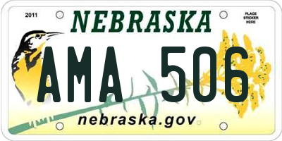 NE license plate AMA506