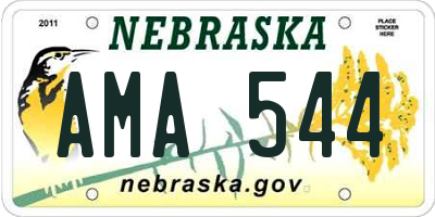 NE license plate AMA544