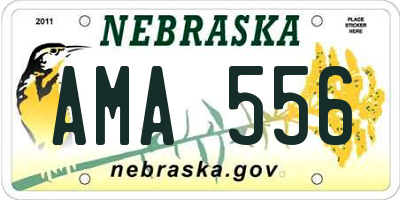 NE license plate AMA556