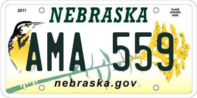NE license plate AMA559