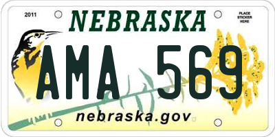 NE license plate AMA569