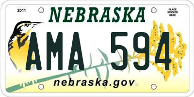 NE license plate AMA594
