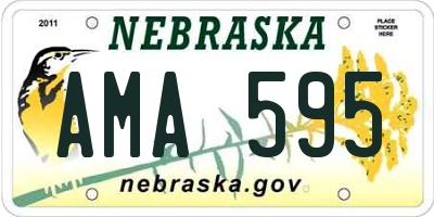 NE license plate AMA595