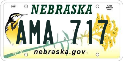 NE license plate AMA717