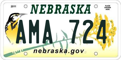 NE license plate AMA724