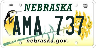 NE license plate AMA737