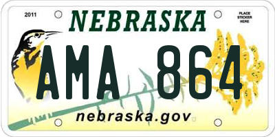 NE license plate AMA864