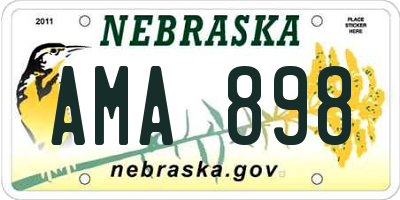 NE license plate AMA898