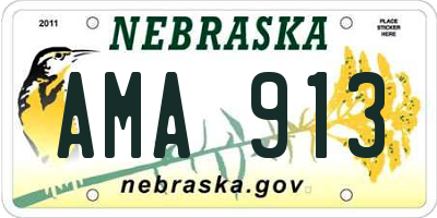 NE license plate AMA913