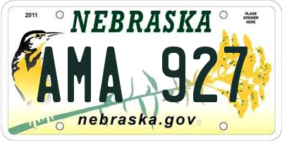 NE license plate AMA927
