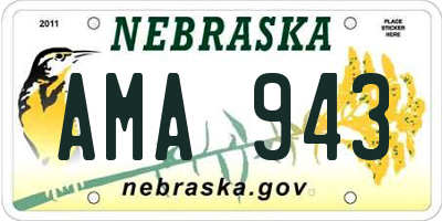 NE license plate AMA943