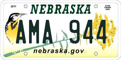 NE license plate AMA944