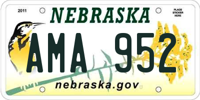NE license plate AMA952