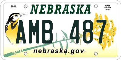 NE license plate AMB487