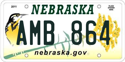NE license plate AMB864