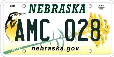 NE license plate AMC028