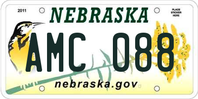 NE license plate AMC088