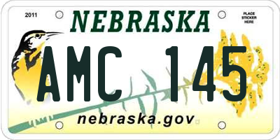 NE license plate AMC145