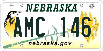 NE license plate AMC146