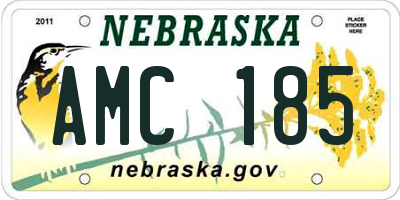 NE license plate AMC185