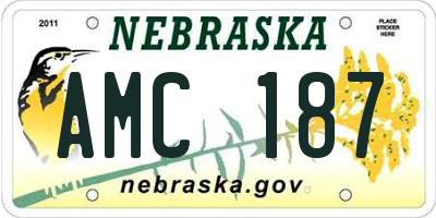 NE license plate AMC187