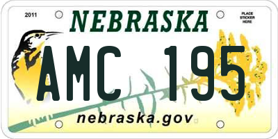 NE license plate AMC195