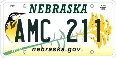 NE license plate AMC211