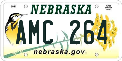 NE license plate AMC264