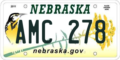 NE license plate AMC278