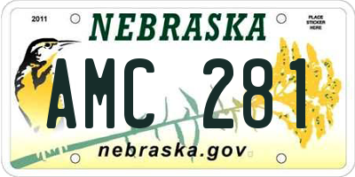 NE license plate AMC281