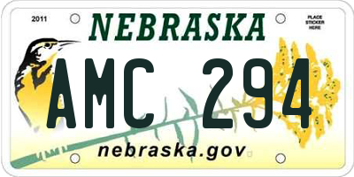 NE license plate AMC294
