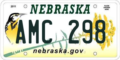 NE license plate AMC298