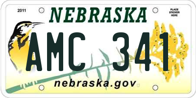 NE license plate AMC341