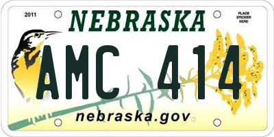 NE license plate AMC414