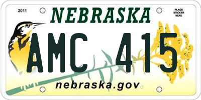 NE license plate AMC415