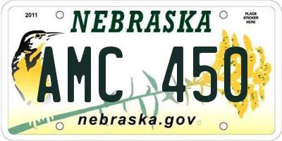 NE license plate AMC450