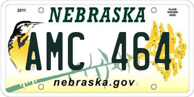 NE license plate AMC464
