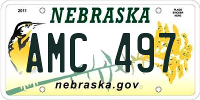 NE license plate AMC497