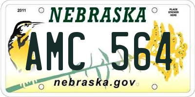 NE license plate AMC564