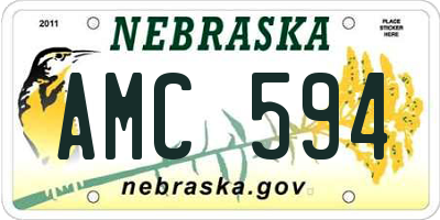 NE license plate AMC594
