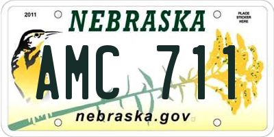 NE license plate AMC711