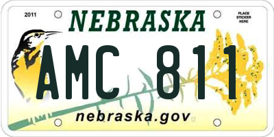NE license plate AMC811