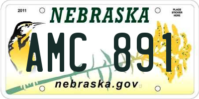 NE license plate AMC891