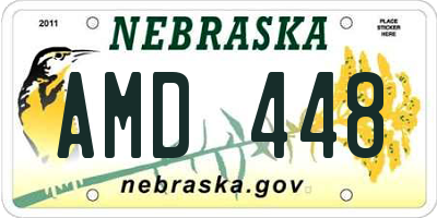 NE license plate AMD448