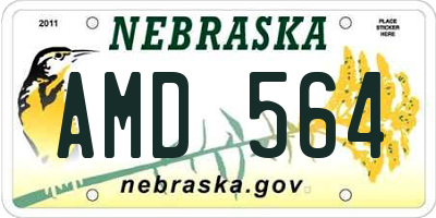 NE license plate AMD564